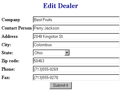 EZ-Find Form Screen Capture